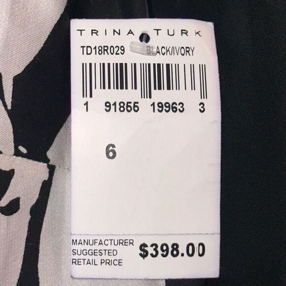 Trina Turk Refreshing Off Shoulder One Shoulder Floral Dress - Picture 6 of 7